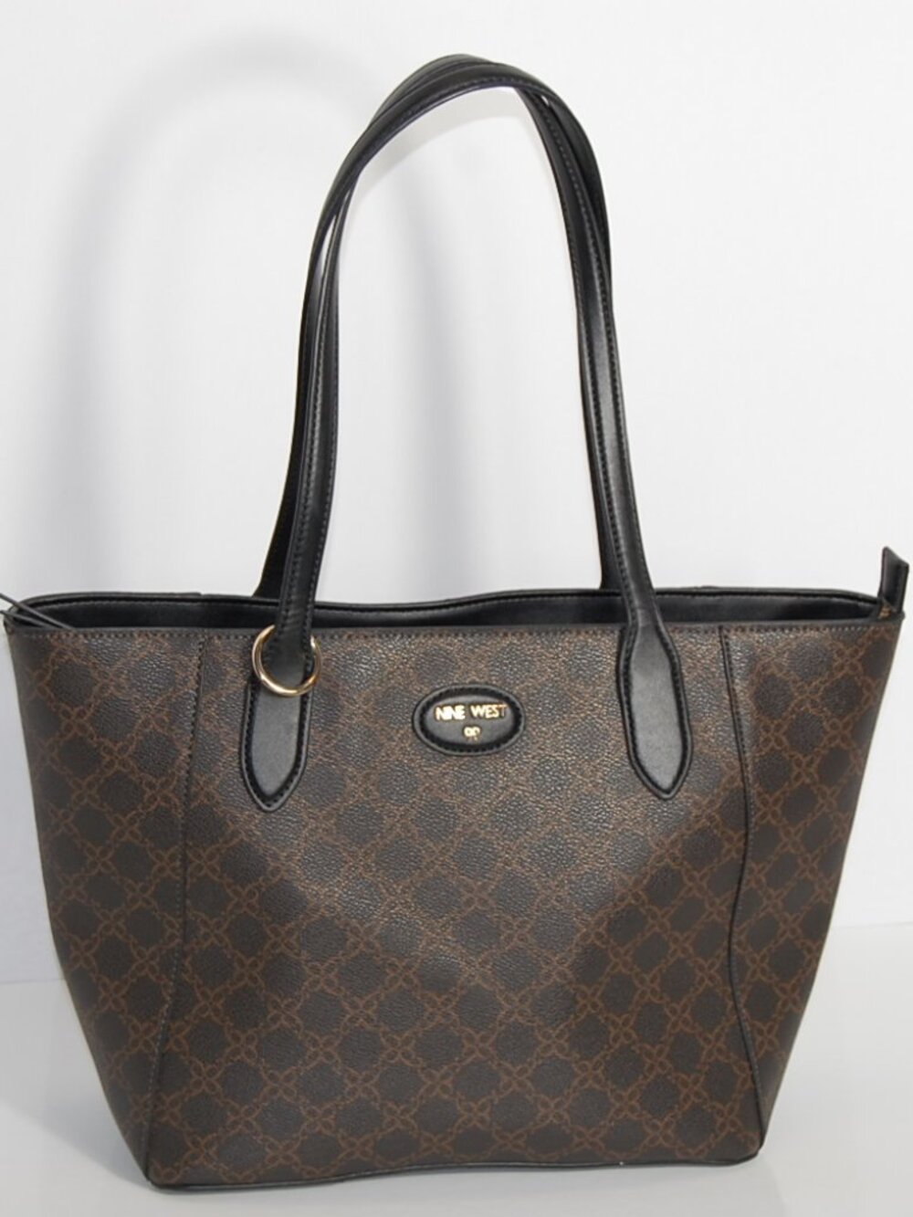 Nine West NWOT  Brown Patterned Tote Bag | Chic Versatile | Timeless  Classic